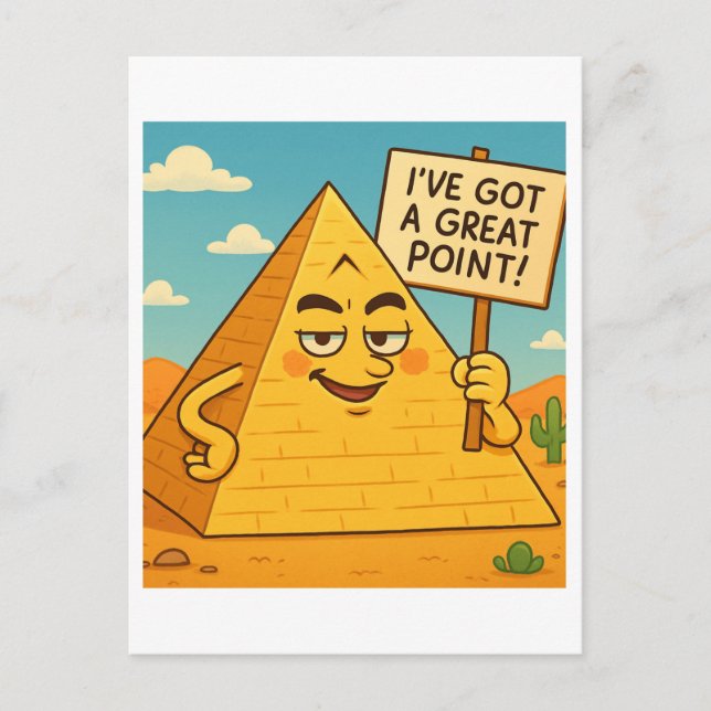 Funny Egyptian Pyramid Joke Postcard Postkarte (Vorderseite)