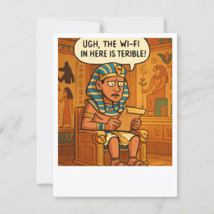 Funny Egyptienne Wi-Fi Humour carte postale