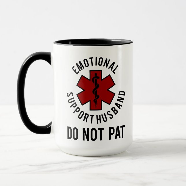 Funny Ehe emotionale Unterstützung Ehemann Spaß Gi Tasse (Links)