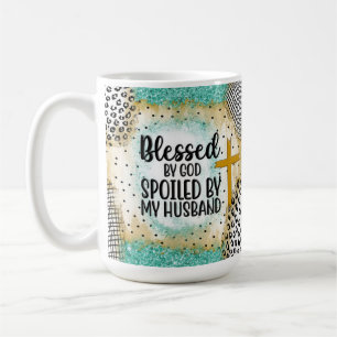 Funny Ehefrau Kaffeegenuss Tasse, gesegnete Ehefra Kaffeetasse