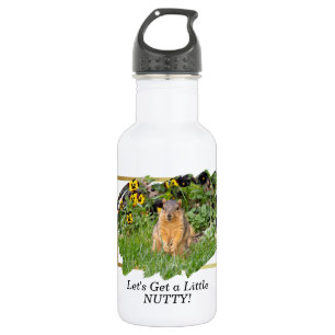 Funny Eichhörnchen ernährt Zitat Edelstahlflasche