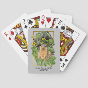 Funny Eichhörnchen ernährt Zitat Spielkarten