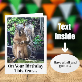 Funny Eichhörnchen Nuts Joke Adult Humor Geburtsta Karte