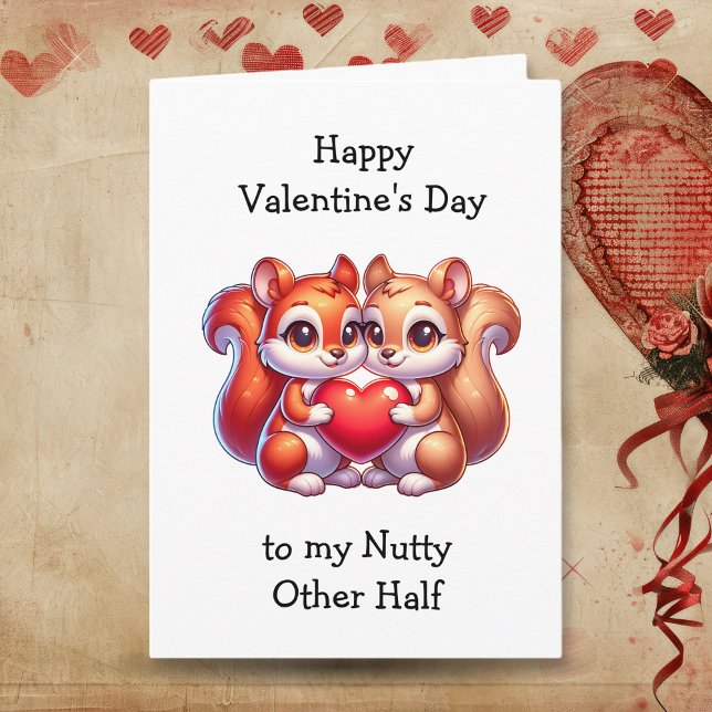 Funny Eichhörnchen Valentine's Day Personalisierte Karte (Von Creator hochgeladen)