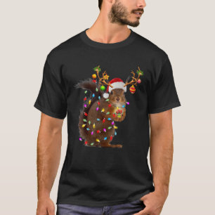 Funny Eichhörnchen Weihnachtsweihnachtsleuchten T-Shirt