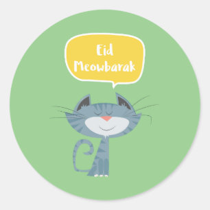 Funny Eid Mubarak Runder Aufkleber