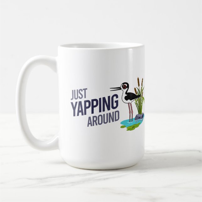 Funny einfach nur um schwarzhalsigen Stilt herumkl Kaffeetasse (Links)