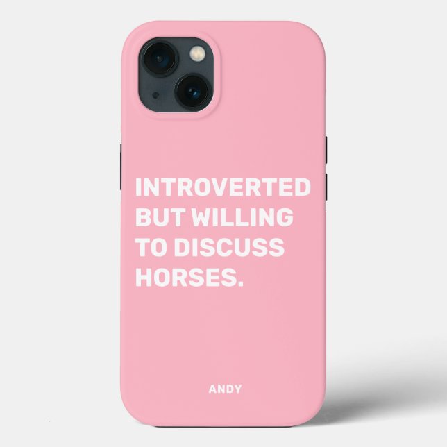Funny eingeführt, aber willens zu diskutieren Pfer Case-Mate iPhone Hülle (Rückseite)
