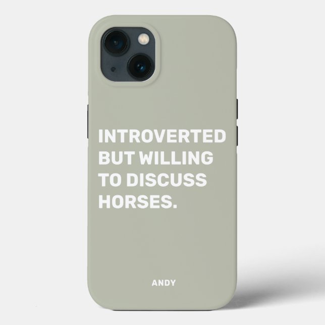 Funny eingeführt, aber willens zu diskutieren Pfer Case-Mate iPhone Hülle (Rückseite)