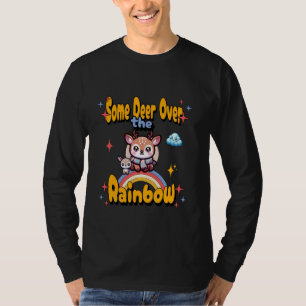 Funny einige Hirsche über dem Regenbogen Niedliche T-Shirt