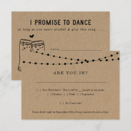 Funny Einladung RSVP Card Einlage w- Song Anfrage