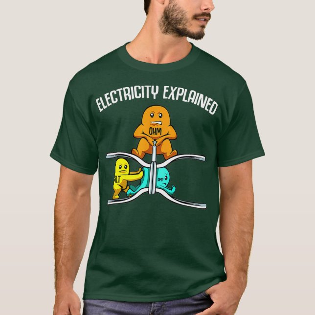 Funny Electric Eplected Physics Teacher Nerd T-Shirt (Vorderseite)