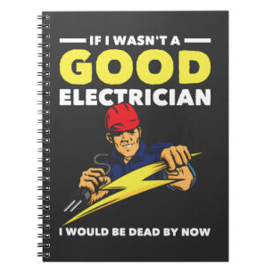 Funny Electrical Sprichwort Job Husband Spaß Notizblock