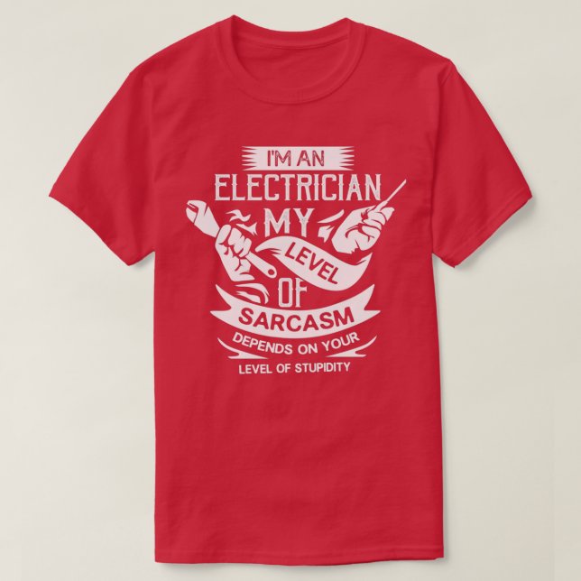 Funny Electrical Wireman Gift T-Shirt (Design vorne)
