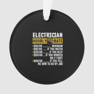 Funny Electrician Apparel, Stundenrennen Männer Ornament