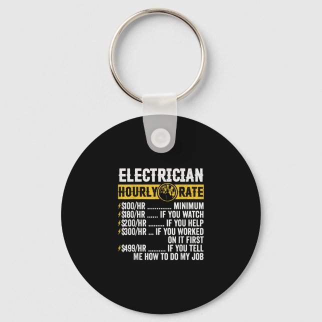 Funny Electrician Apparel, Stundenrennen Männer Schlüsselanhänger (Vorderseite)