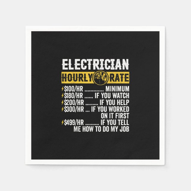 Funny Electrician Apparel, Stundenrennen Männer Serviette (Vorderseite)