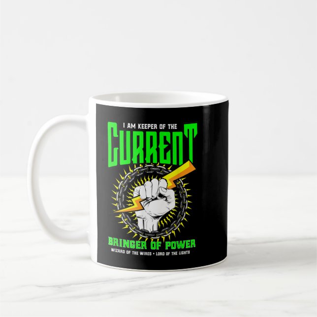 Funny Electrician Electrical Engineer Lineman Kaffeetasse (Links)