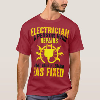 Funny Electrician Geschenk für Männer Coole Elektr T-Shirt