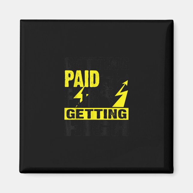 Funny Electrician Gift Electrical Power Lineman Me Magnet (Vorne)