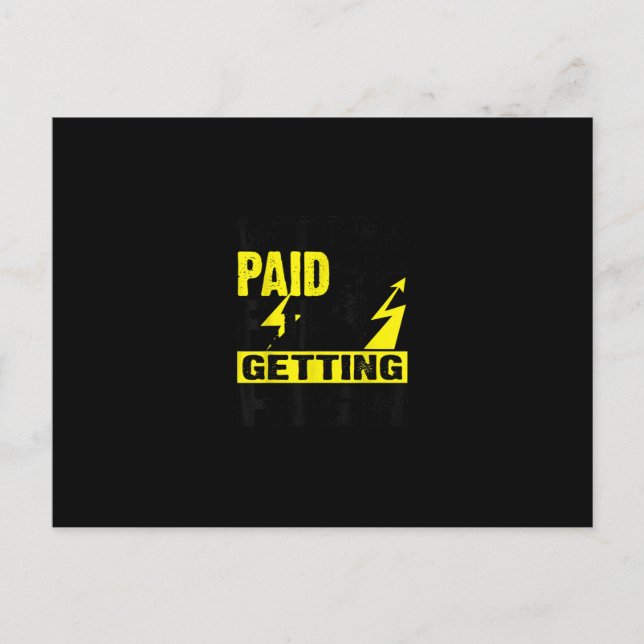 Funny Electrician Gift Electrical Power Lineman Me Postkarte (Vorderseite)