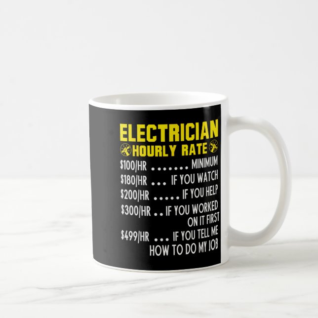 Funny Electrician Hourly Rate Pricing Chart  Kaffeetasse (Rechts)