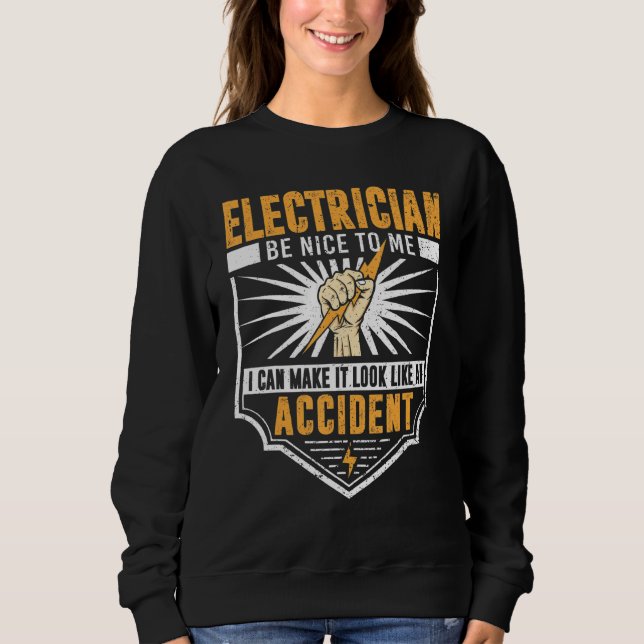 Funny Electrician Men Electrical Engineer Spaß Lo Sweatshirt (Vorderseite)