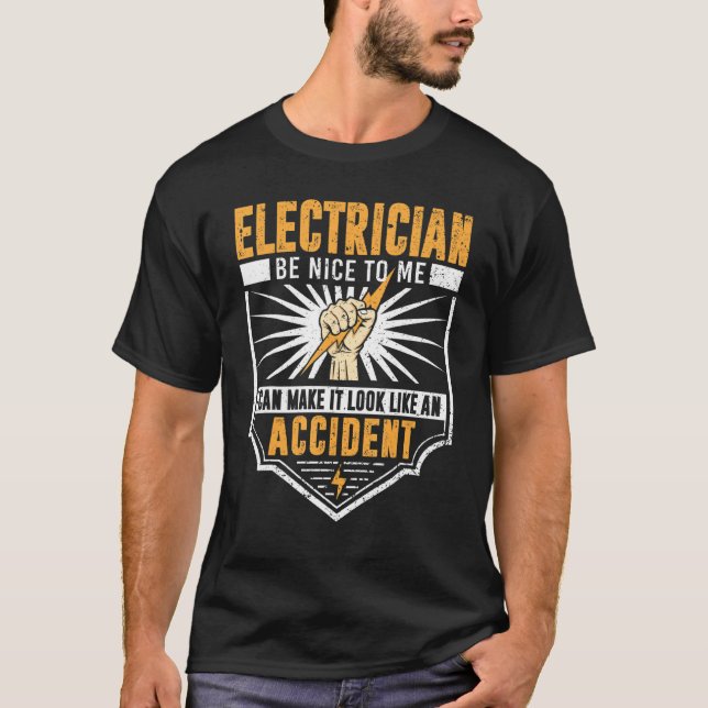 Funny Electrician Men Electrical Engineer Spaß Lo T-Shirt (Vorderseite)