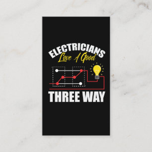 Funny Electrician Remüde Husband Elektrizitätswi Visitenkarte