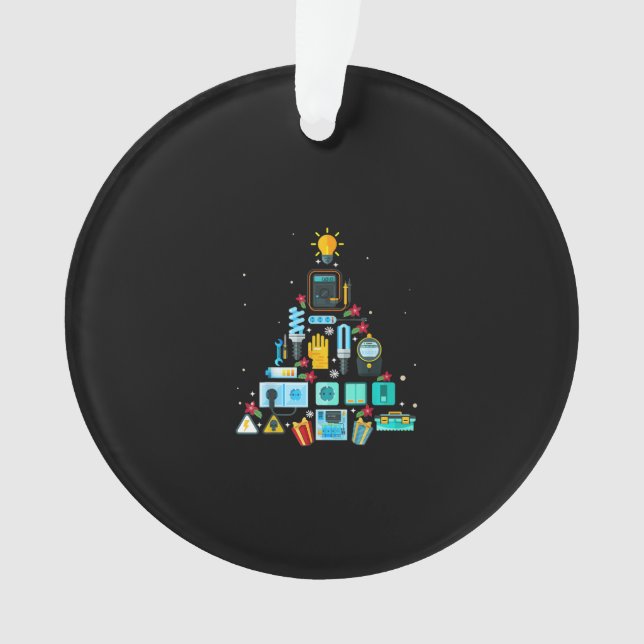 Funny Electrician Weihnachtsbaum Ornament (Vorderseite)