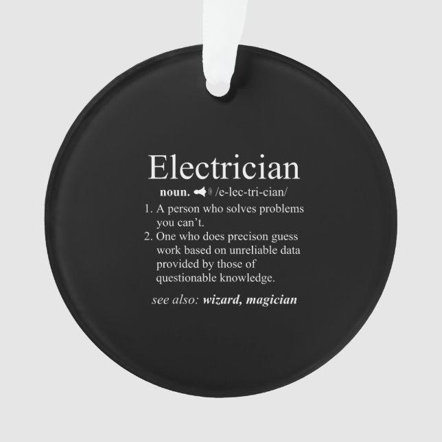 Funny Electricien Définition Ingénieur électrique (devant)