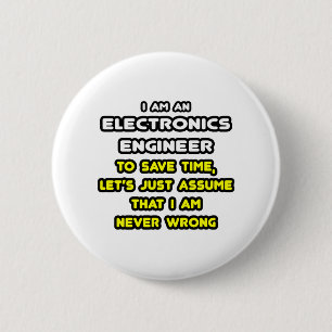 Funny Electronics Engineer T - Shirt und Geschenke Button