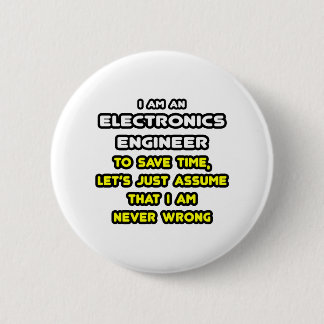 Funny Electronics Engineer T - Shirt und Geschenke Button