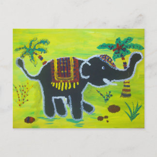 Funny elefant postkarte