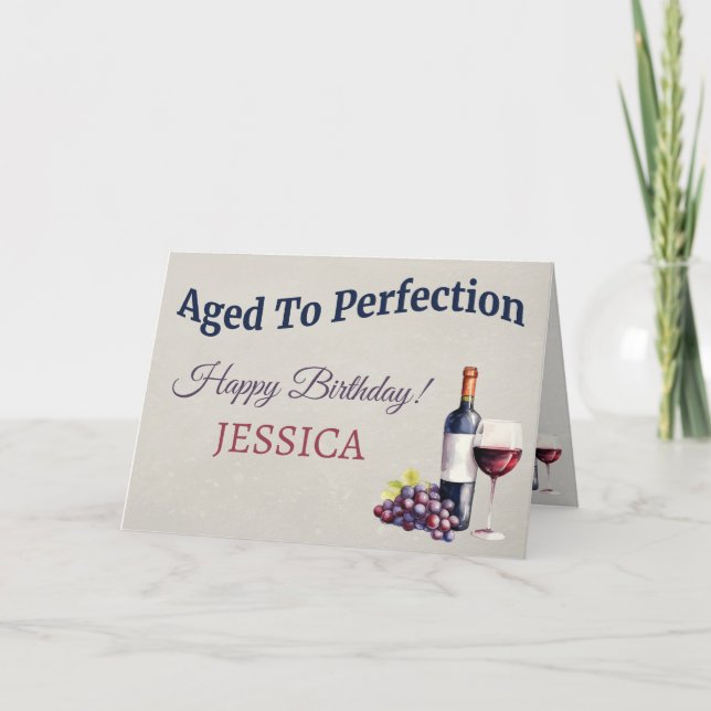 Funny Elegant Birthday Karte (Vorderseite)