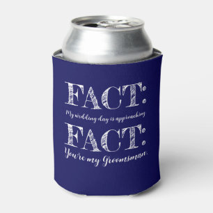 Funny & Elegante Fact Trauzeuge Vorschlag Navy Blu Dosenkühler