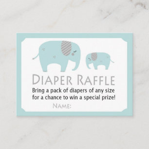 Funny Elephant Diaper Raffle Tickets