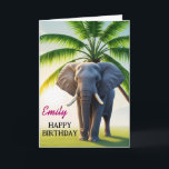 Funny Elephant Happy Birthday Karte<br><div class="desc">Funny Elephant Happy Birthday</div>