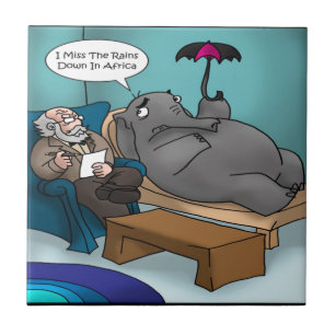 Funny Elephant in Therapy Fliese