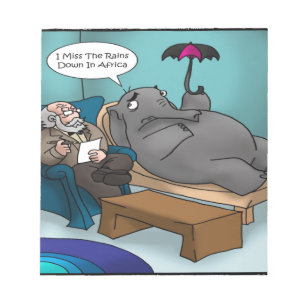 Funny Elephant in Therapy Notizblock
