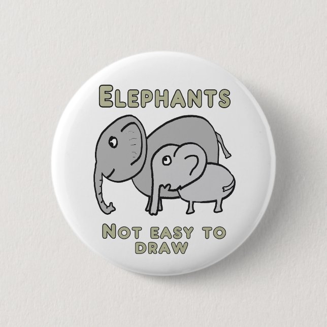 Funny Elephants Button (Vorderseite)