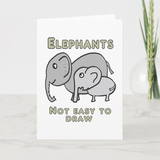 Funny Elephants Karte (Vorderseite)
