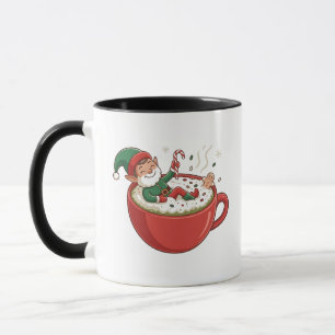Funny Elf Bathub auf Matcha Drink Tasse