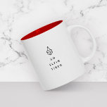 Funny ELF Christmas Morgens Kleine Geschenk Zweifarbige Tasse<br><div class="desc">Funny Holiday Tasse lesen So Elfin müde mit einem minimalistischen gähnenden Elf oben. Das einfache Typografie-Design macht es zu einem stilvollen,  niedlichen Freund oder Ehemann Geschenk oder kleine Geschenk für Weihnachten Morgen!</div>