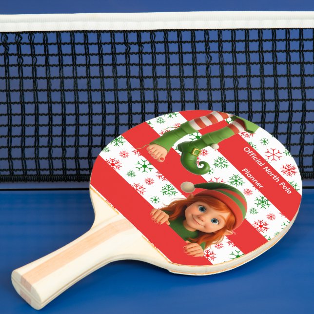 Funny Elf Face & Legs | North Pole Fun Christmas  Tischtennis Schläger (InSitu)