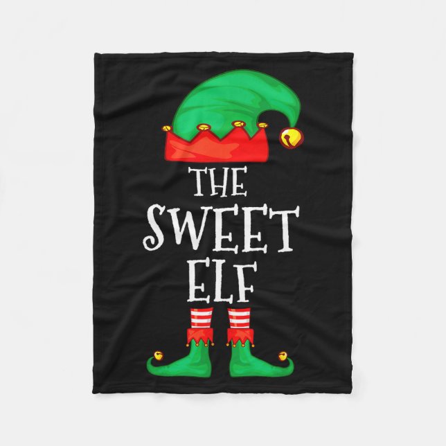 Funny Elf Family Christmas The Sweet Elf Sweater M Fleecedecke (Vorderseite)