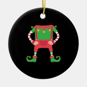 Funny Elf Kostüm Funny Weihnachten Keramik Ornament