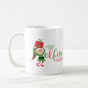 Funny Elf Merry Elfin's Weihnachten Kaffeetasse