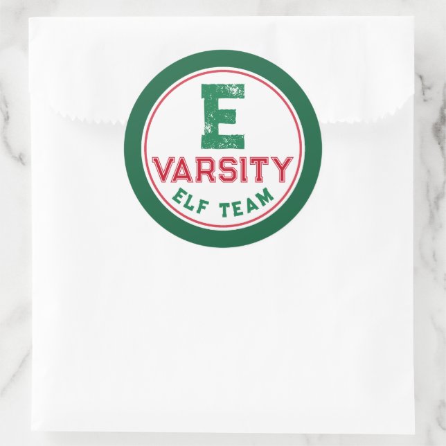 Funny Elf Team Christmas Stickers  (Sac)
