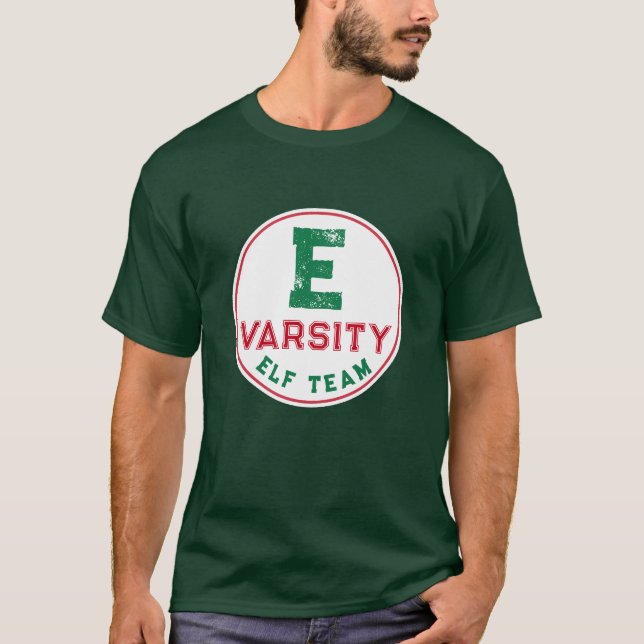 Funny Elf Team Christmas T Shirt (Vorderseite)